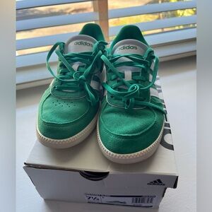 Adidas Women’s Breaknet Green Suede Sneakers